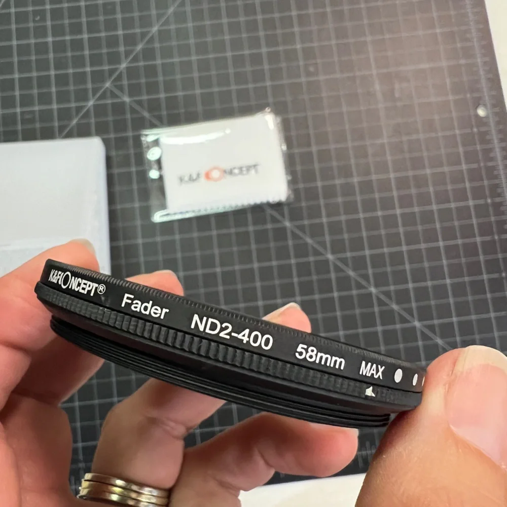 NIB K & F concept variable fader 58mm ND (neutral density) filter